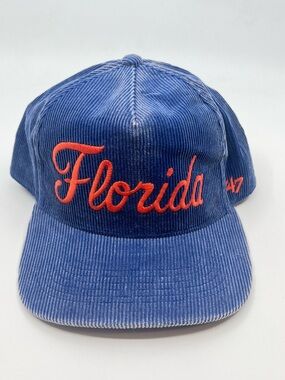 Florida Gators '47 Brand Reclaim Corduroy Script Hitch Snapback Hat Cap NEW